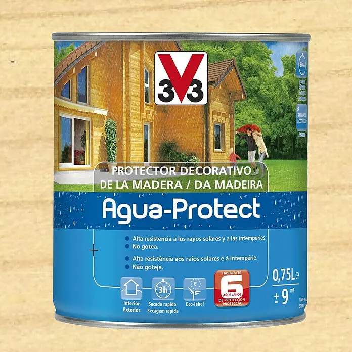 V33 Protección para madera Agua-Protect - Incoloro, 750 ml
