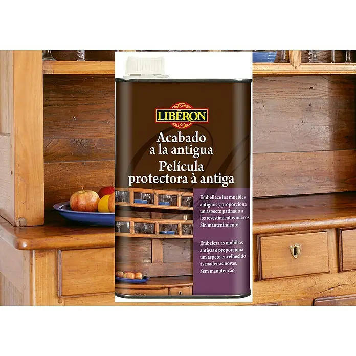 Libéron Barniz para madera Acabado a la antigua - Transparente, 500 ml, Satinado