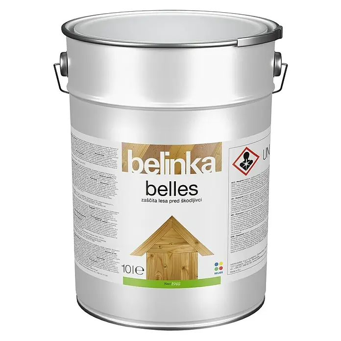 Lazura za zaštitu drva Belinka Belles - 10 l - Pogled sprijeda