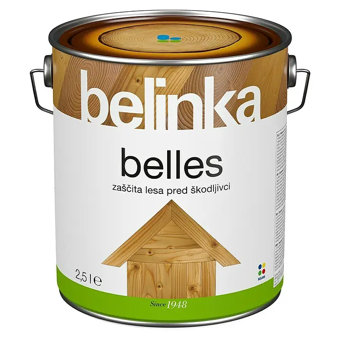 Zaštitni premaz za drvo Belinka Belles - Bezbojno, 2,5 l - Pogled sprijeda