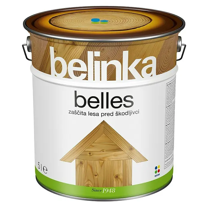 Zaštitni premaz za drvo Belinka Belles - Bezbojno, 5 l - Pogled sprijeda
