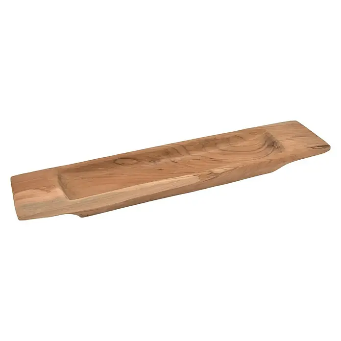 Bandeja de teca - L x An x Al: 70 x 16 x 6 cm, Teca