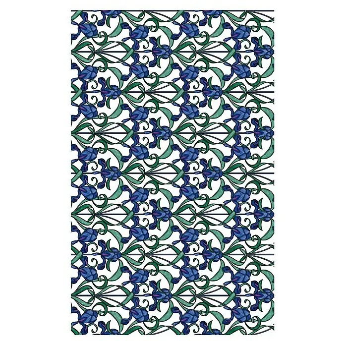 D-c-fix Lámina adhesiva translúcida - An x Al: 45 x 200 cm, Estampado azul - Vista superior