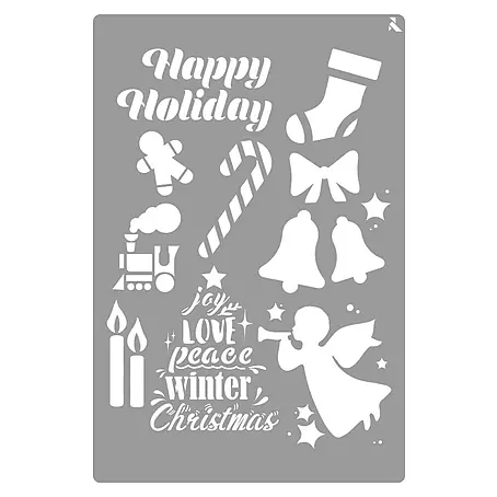 Plantilla decorativa Happy holiday