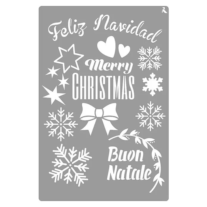 Plantilla decorativa Buon natale - Navidad, 20 x 30 cm, Plástico - Vista frontal