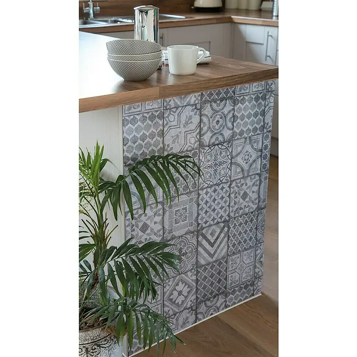D-c-fix Lámina adhesiva - An x Al: 45 x 150 cm, Mosaico gris - Foto ambiente