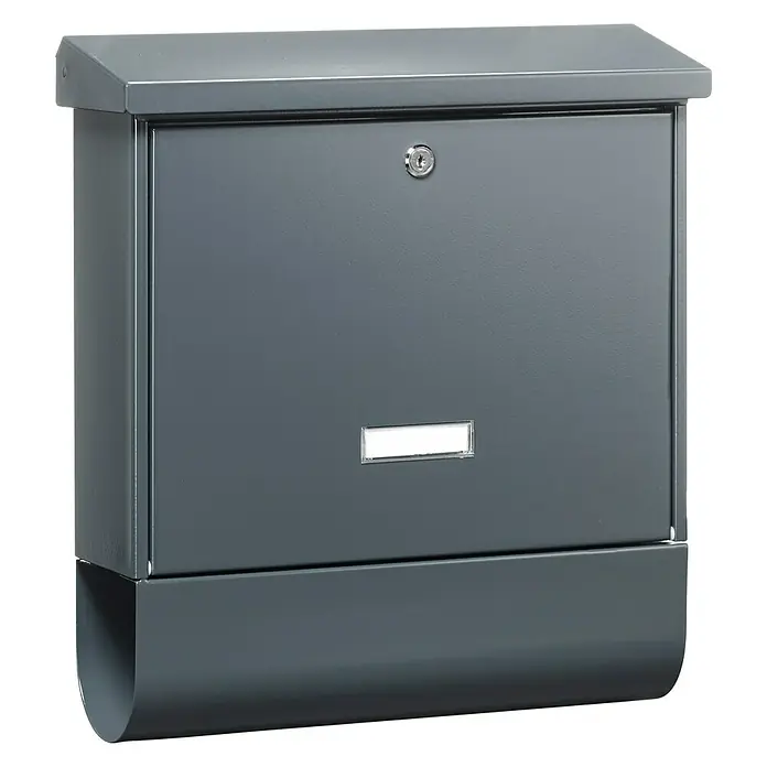 Burg-Wächter Briefkasten-Set Nordland - L x B x H: 115 x 380 x 425 mm, Stahl, Mit Zeitungsfach - Vorderansicht