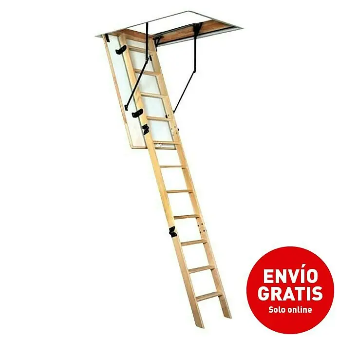 Meisterholz Escalera escamoteable Thermo - L x An: 120 x 70 cm, Aislamiento térmico: 1,22 W/m²K - Imagen de campaña