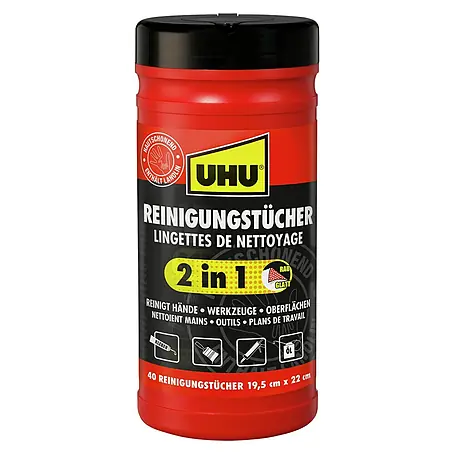 UHU  Feuchte Reinigungstücher 2 in 1