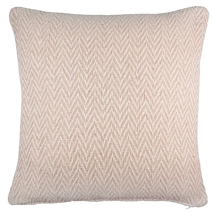 Kussen Zig zag Recycled Sand - 45 x 45 cm - Vooraanzicht