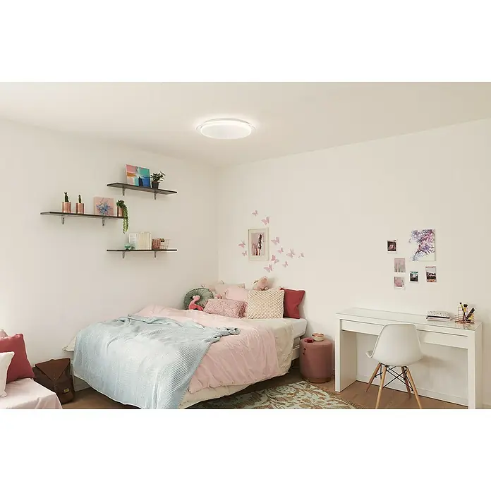 Ledvance LED-Deckenleuchte rund - 30 W, Ø x H: 56 x 7,6 cm, Weiß, Warmweiß - Stimmungsaufnahme