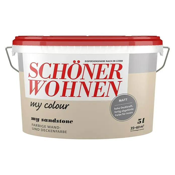 SCHÖNER WOHNEN-Farbe my colour Wandfarbe - My Sandstone, Matt, 5 l - Vorderansicht