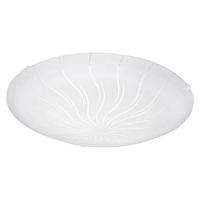 Eglo LED-Deckenleuchte rund Margitta 1 - 11 W, Ø x H: 315 mm x 9,5 cm, Granille Weiß - Vorderansicht