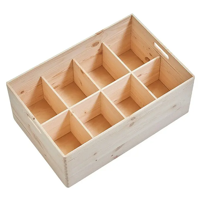 Zeller Stapelbox - L x B x H: 60 x 40 x 24 cm, XL, Nadelholz - Diagonale Ansicht