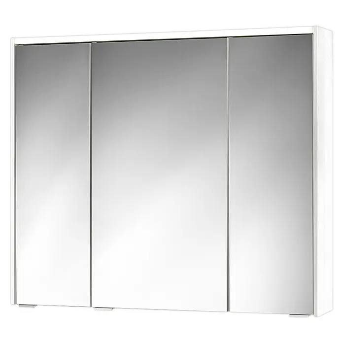Sieper LED-Spiegelschrank KHX 90 - B x H: 90 x 74 cm, Mit Beleuchtung, MDF, Holzdekor weiß - Vorderansicht