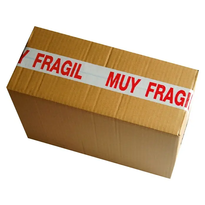Cinta de embalaje "Muy Frágil" - Blanco, L x An: 66 m x 50 mm