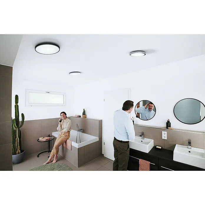 Ledvance LED-Deckenleuchte rund - 25 W, Ø x H: 40 x 4,7 cm, Weiß, Mehrfarbig - Anwendungsbeispiel