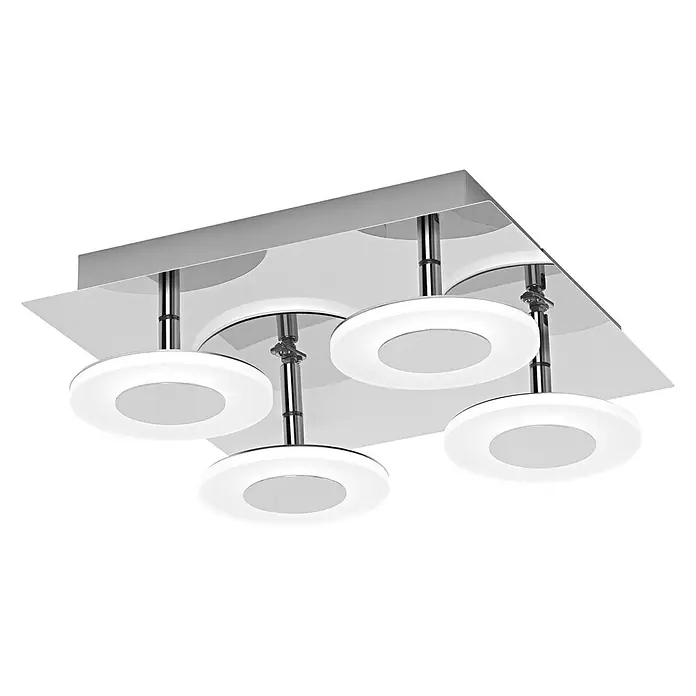 Ledvance LED-Deckenleuchte - 26 W, L x B x H: 30 x 30 x 9,3 cm, Silber, Mehrfarbig - Ansicht von unten