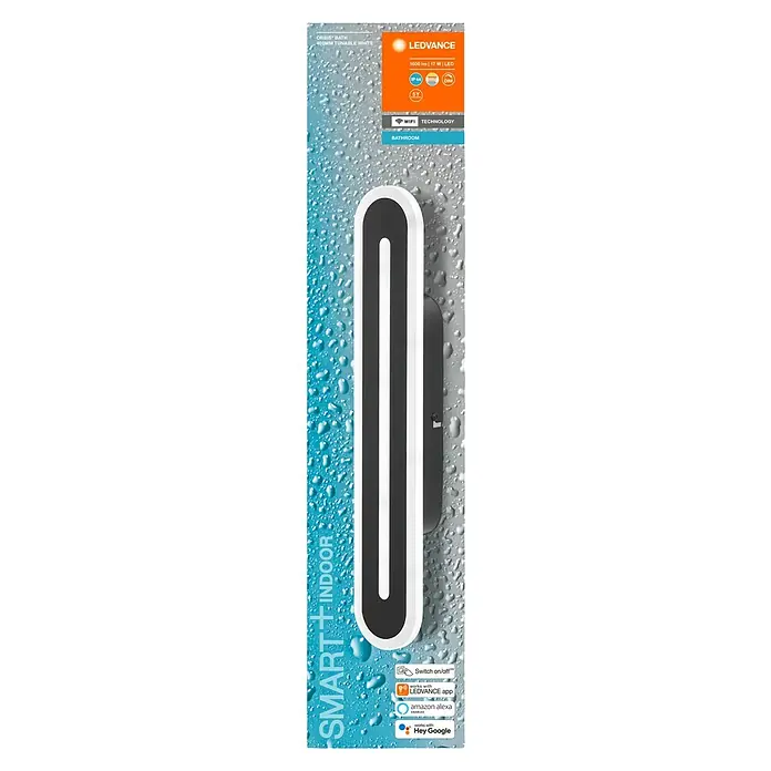 Ledvance LED-Wandleuchte - 17 W, L x B x H: 40 x 7 x 5 cm, Schwarz, Mehrfarbig - Vorderansicht