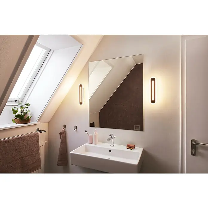 Ledvance LED-Wandleuchte - 13 W, L x B x H: 30 x 7 x 5 cm, Schwarz, Mehrfarbig - Stimmungsaufnahme
