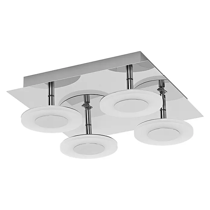 Ledvance LED-Deckenleuchte - 26 W, L x B x H: 30 x 30 x 9,3 cm, Silber, Mehrfarbig - Ansicht von unten