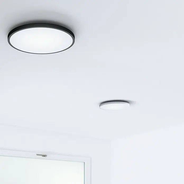 Ledvance LED-Deckenleuchte rund - 18 W, Ø x H: 30 x 4,7 cm, Silber, Mehrfarbig - Bildausschnitt