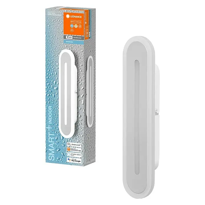 Ledvance LED-Wandleuchte - 13 W, L x B x H: 30 x 7 x 5 cm, Weiß, Mehrfarbig - Diagonale Ansicht