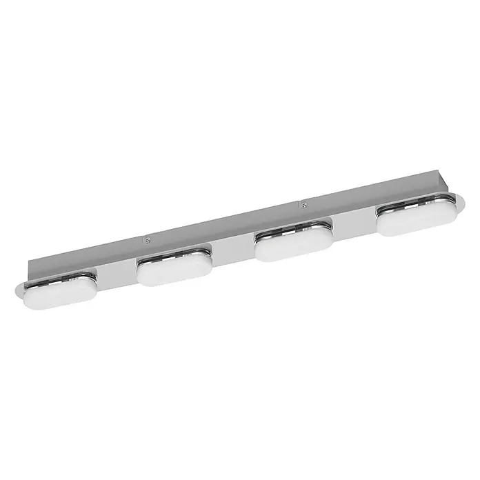Ledvance LED-Wandstrahler - 27 W, L x B x H: 57,5 x 6 x 5,8 cm, Silber, Mehrfarbig, 1 Stk. - Diagonale Ansicht
