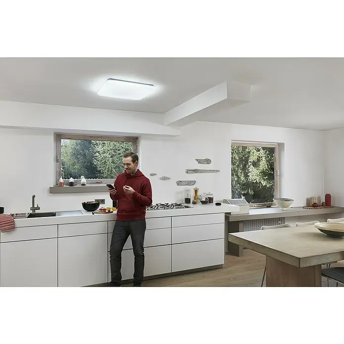 Ledvance LED-Deckenleuchte - 42 W, L x B x H: 53 x 53 x 8,5 cm, Weiß, Mehrfarbig - Anwendungsbeispiel