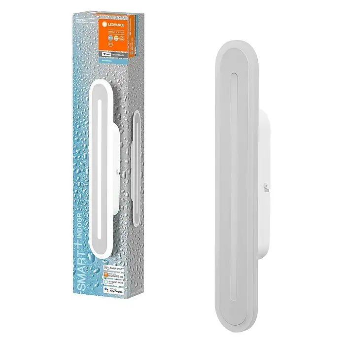 Ledvance LED-Wandleuchte - 17 W, L x B x H: 40 x 7 x 5 cm, Weiß, Mehrfarbig - Diagonale Ansicht