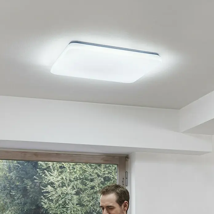 Ledvance LED-Deckenleuchte - 42 W, L x B x H: 53 x 53 x 8,5 cm, Weiß, Mehrfarbig - Bildausschnitt