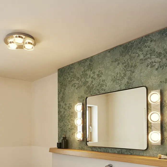 Ledvance LED-Wand- & Deckenstrahler - 18 W, L x B x H: 30 x 30 x 7,8 cm, Silber, Mehrfarbig, 1 Stk. - Bildausschnitt