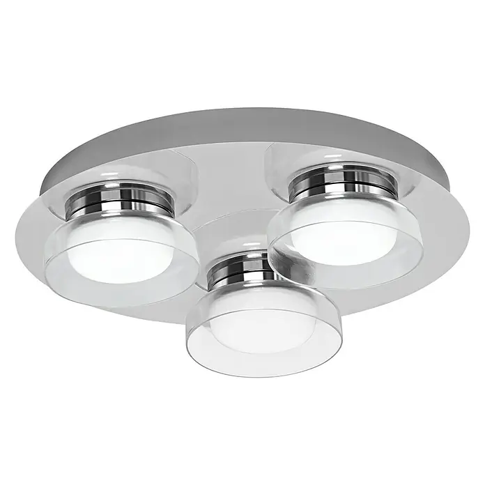 Ledvance LED-Wand- & Deckenstrahler - 18 W, L x B x H: 30 x 30 x 7,8 cm, Silber, Mehrfarbig, 1 Stk. - Ansicht von unten