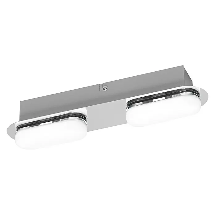 Ledvance LED-Wandstrahler - 15 W, L x B x H: 29,5 x 6 x 5,8 cm, Silber, Mehrfarbig, 1 Stk. - Diagonale Ansicht