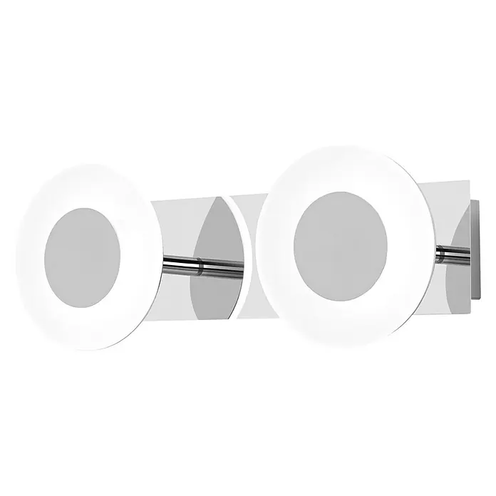 Ledvance LED-Wandstrahler - 15 W, L x B x H: 32 x 12 x 9,3 cm, Silber, Mehrfarbig, 1 Stk. - Diagonale Ansicht