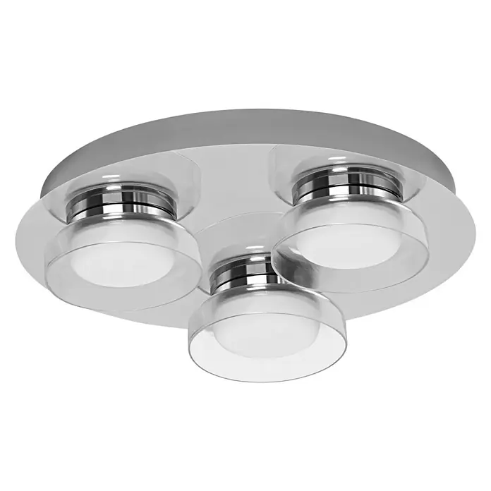 Ledvance LED-Wand- & Deckenstrahler - 18 W, L x B x H: 30 x 30 x 7,8 cm, Silber, Mehrfarbig, 1 Stk. - Ansicht von unten