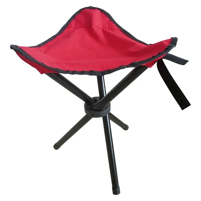 Jocca Taburete plegable - L x An x Al: 31 x 31 x 40 cm, Poliéster, Rojo