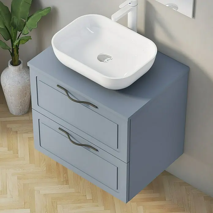 Mueble de lavabo Toja - L x An x Al: 44,9 x 60 x 54,5 cm, Azul - Foto ambiente