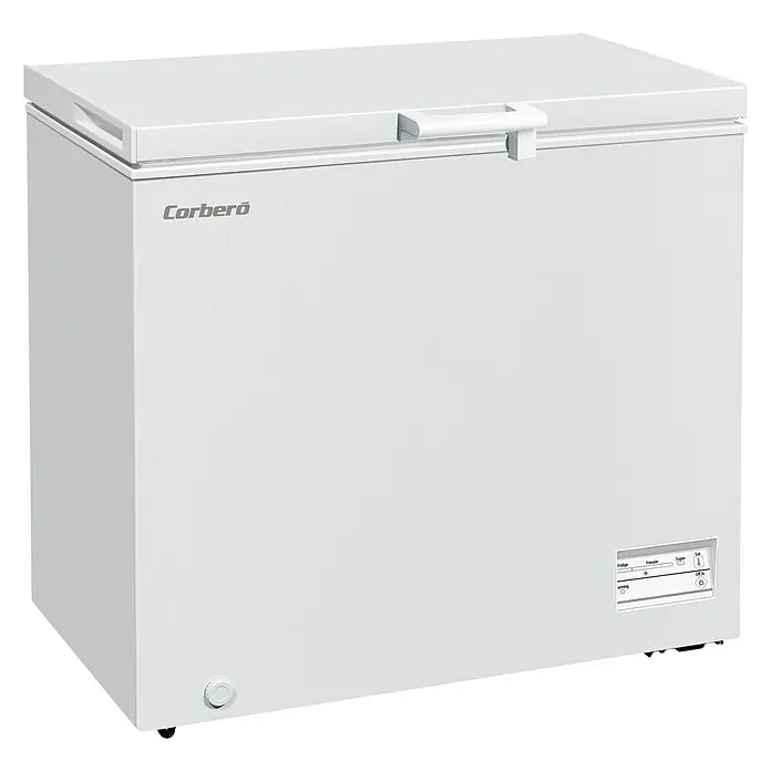Corberó Congelador E-CCHH9200W - Contenido útil total: 198 l, L x An x Al: 55,5 x 91 x 84,7 cm, Blanco - Vista angular
