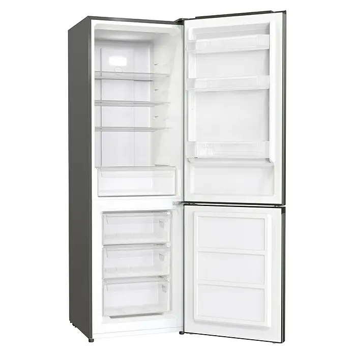Corberó Nevera combi CCH322EX - Contenido útil total: 293 l, 60 x 60 x 186 cm, Acero inoxidable - Vista angular