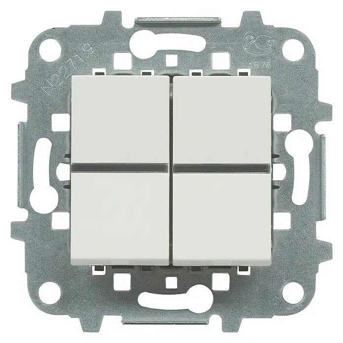 Niessen Zenit Interruptor/Conmutador doble - Blanco