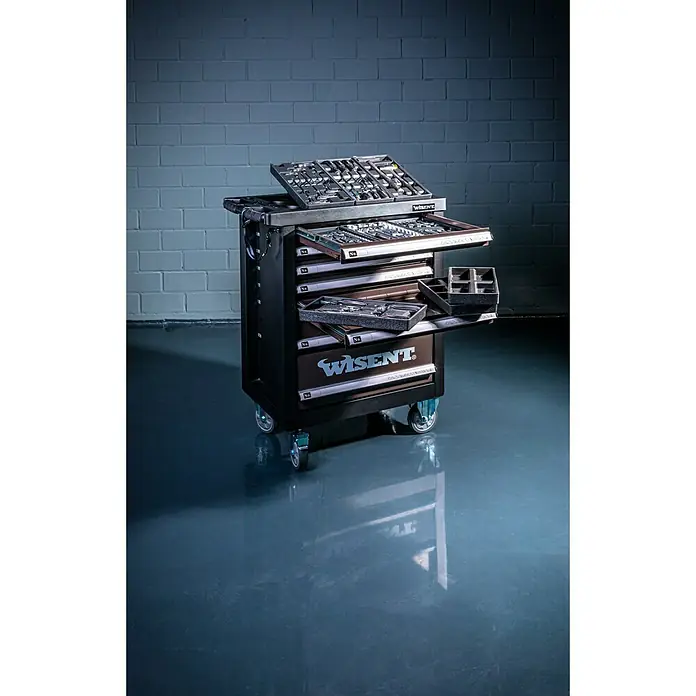 Wisent Werkplaatswagen WW 5000 - l x b x h: 77,5 x 47 x 97,5 cm, Met gereedschap, Aantal schuifladen: 7 st. - Sfeeropname