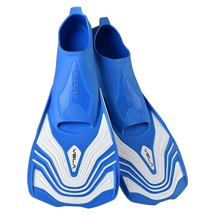 Seac Sub Aletas de buceo Vela - Talla de pie: 34/35, Azul/Blanco - Vista descendente