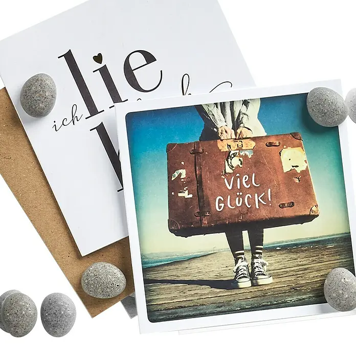Zeller Present Magnet-Set Stone - 6 -tlg., L x B: 2,1 x 1,8 cm - Rechte Seitenansicht