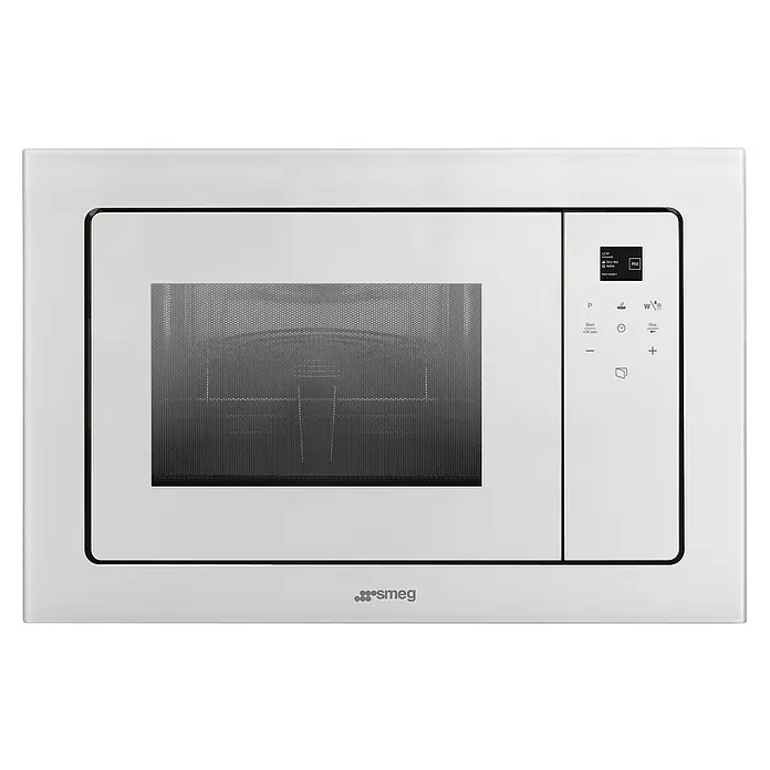 Smeg Microondas empotrado FMI120B2 - Potencia máx.: 1.000 W, 20 l, Blanco - Vista frontal