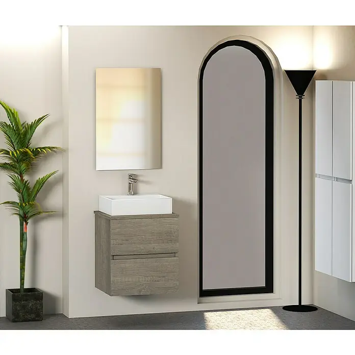Mueble de lavabo Fons - 39 x 50 x 56 cm, Nebraska, Mate - Foto ambiente