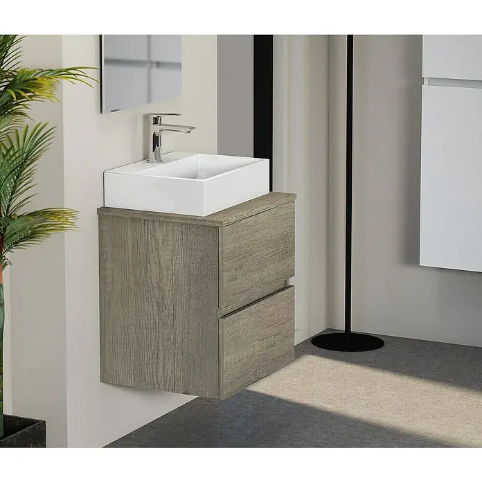 Mueble de lavabo Fons - 39 x 50 x 56 cm, Nebraska, Mate - Foto ambiente