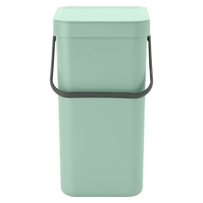 Brabantia Cubo de la basura Sort & Go - 12 l, Verde, Rectangular, Plástico - Vista frontal