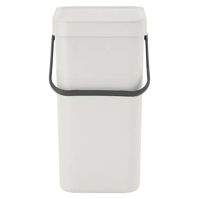 Brabantia Cubo de la basura Sort & Go - 12 l, Gris, Rectangular, Plástico - Vista frontal