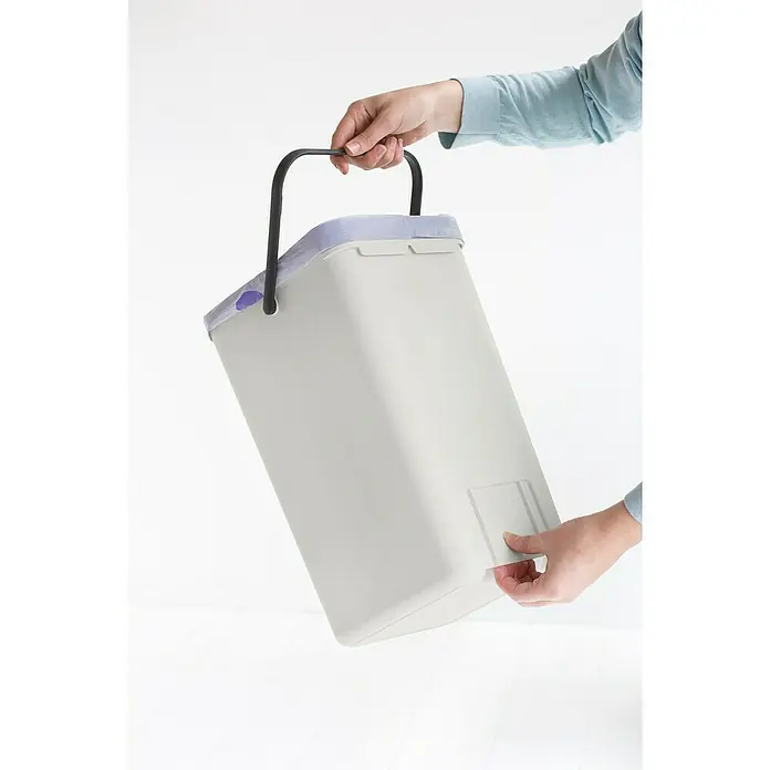 Brabantia Cubo de la basura Sort & Go - 12 l, Gris, Rectangular, Plástico - Producto en uso